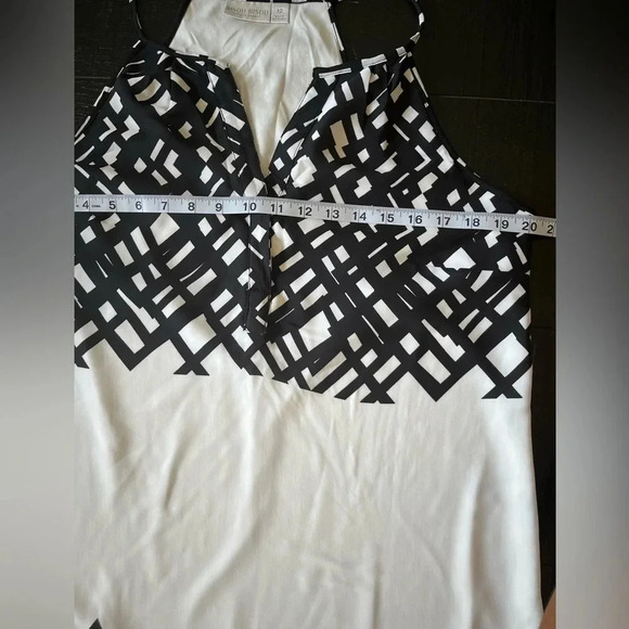BISOU BISOU sleeveless dress size 12 Geometric dress Black and White - Picture 7 of 8